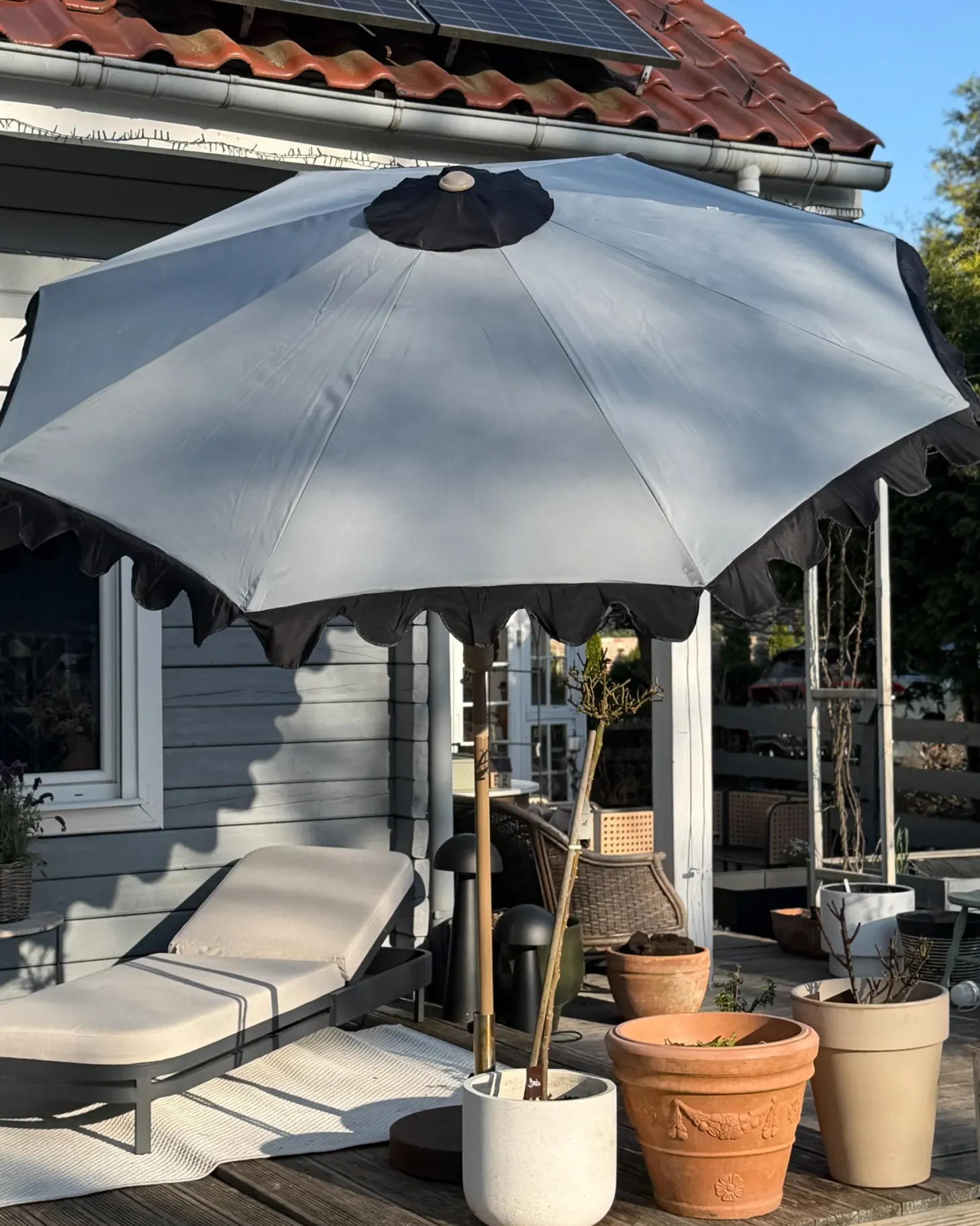 Parasol ogrodowy 270 cm ISOLOTTO Szary