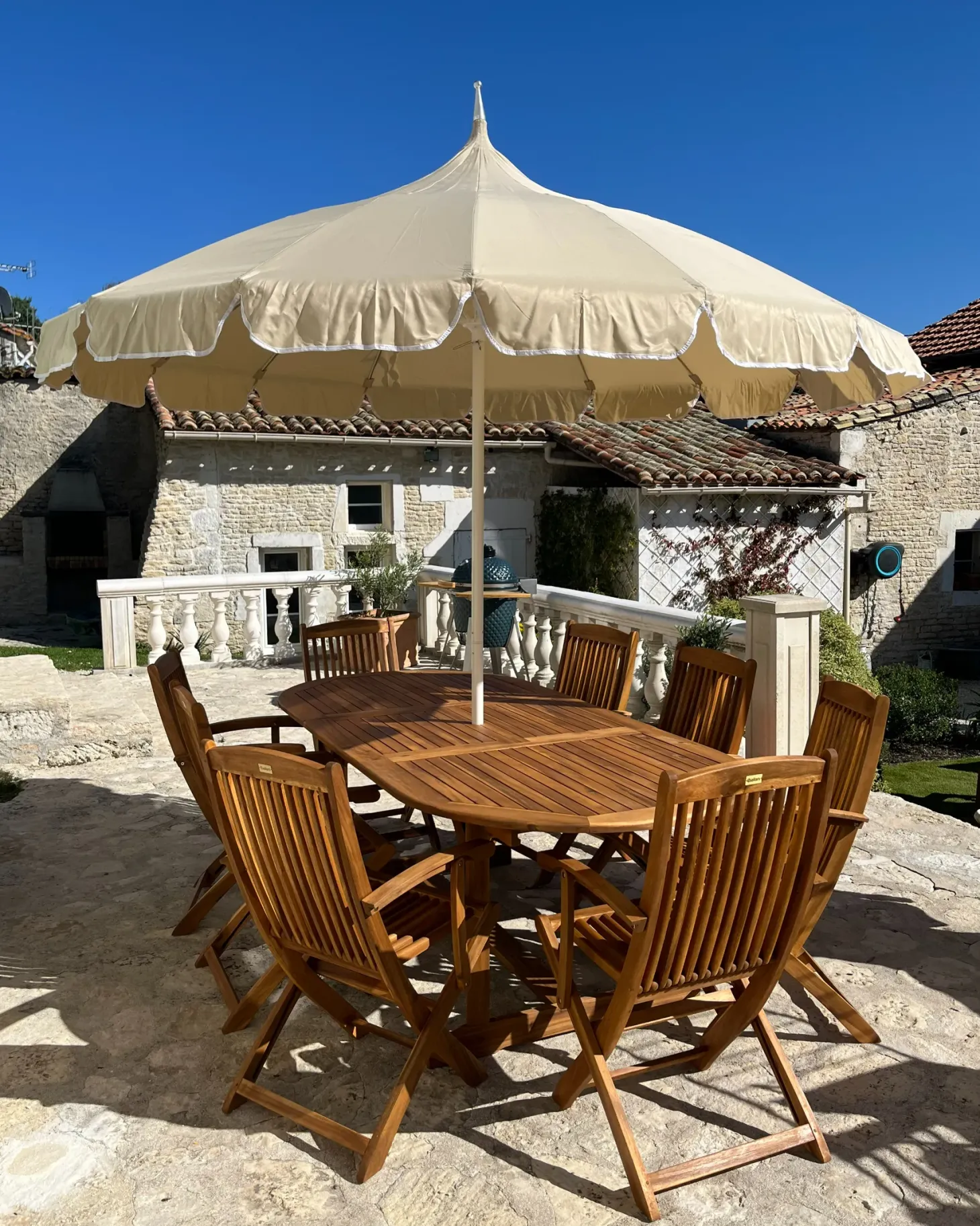 Parasol ogrodowy 245 cm MINOA Beżowy
