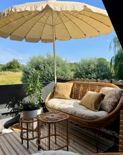 Parasol ogrodowy 245 cm MINOA Beżowy