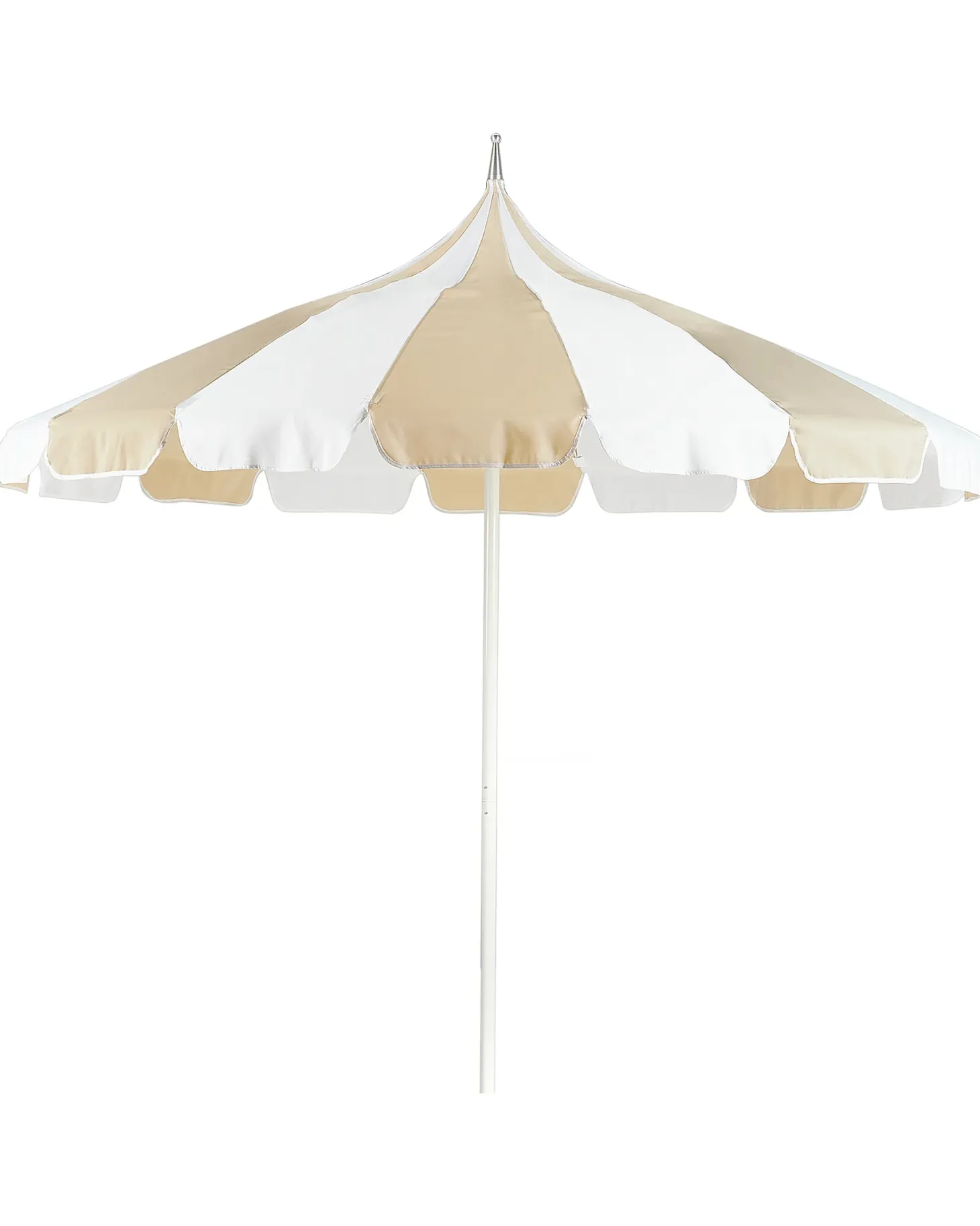 Parasol ogrodowy 245 cm MINOA Biały/ beżowy