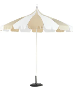 Parasol ogrodowy 245 cm MINOA Biały/ beżowy