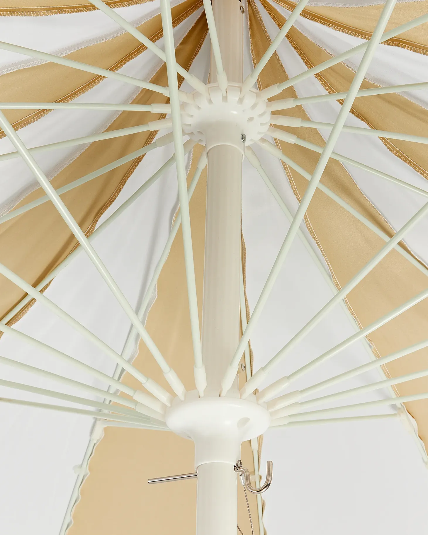 Parasol ogrodowy 245 cm MINOA Biały/ beżowy