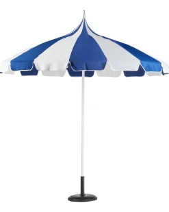 Parasol ogrodowy 245 cm MINOA Biały/ niebieski