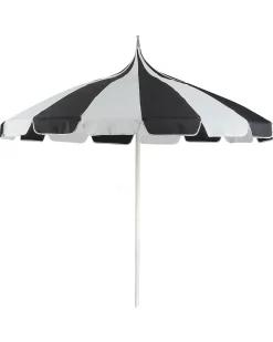 Parasol ogrodowy 245 cm MINOA Czarny/ biały