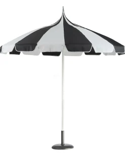 Parasol ogrodowy 245 cm MINOA Czarny/ biały
