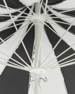 Parasol ogrodowy 245 cm MINOA Czarny/ biały