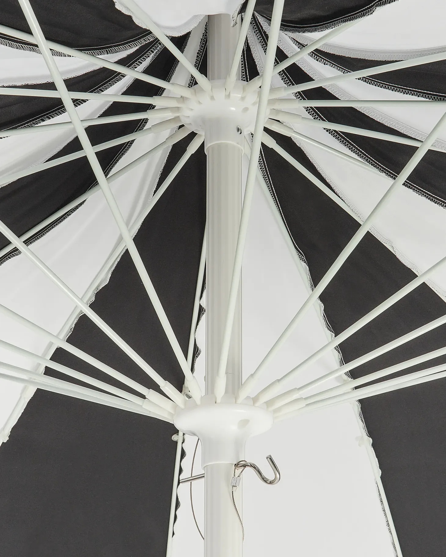 Parasol ogrodowy 245 cm MINOA Czarny/ biały