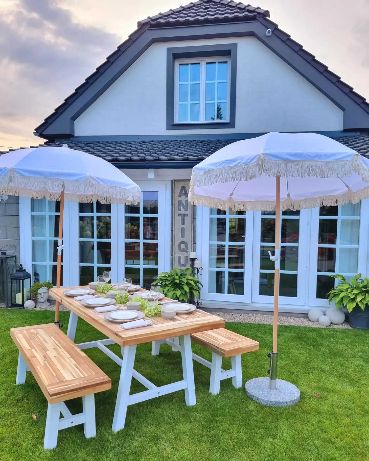 Parasol ogrodowy 150 cm MONDELLO Biały