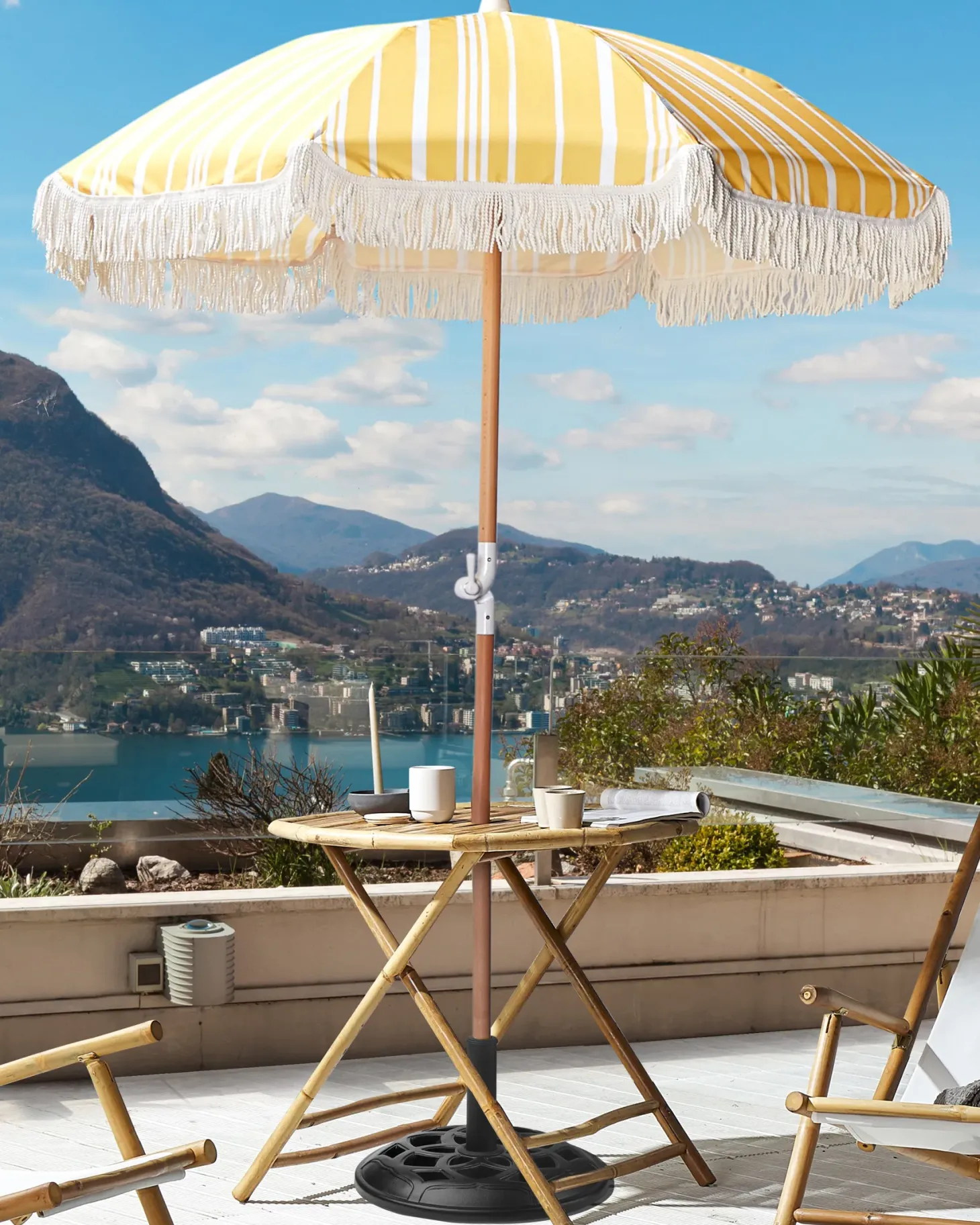 Parasol ogrodowy 150 cm MONDELLO Żółty
