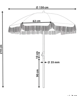 Parasol ogrodowy 150 cm MONDELLO Zielony