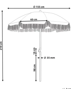 Parasol ogrodowy 155 cm MONDELLO Pomarańczowy