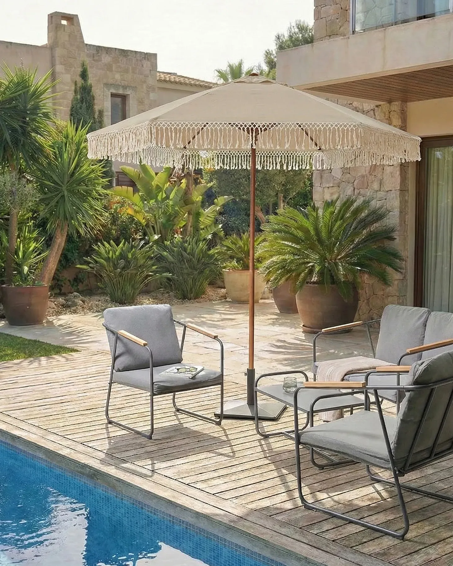 Parasol ogrodowy 258 cm MURASA Beżowy