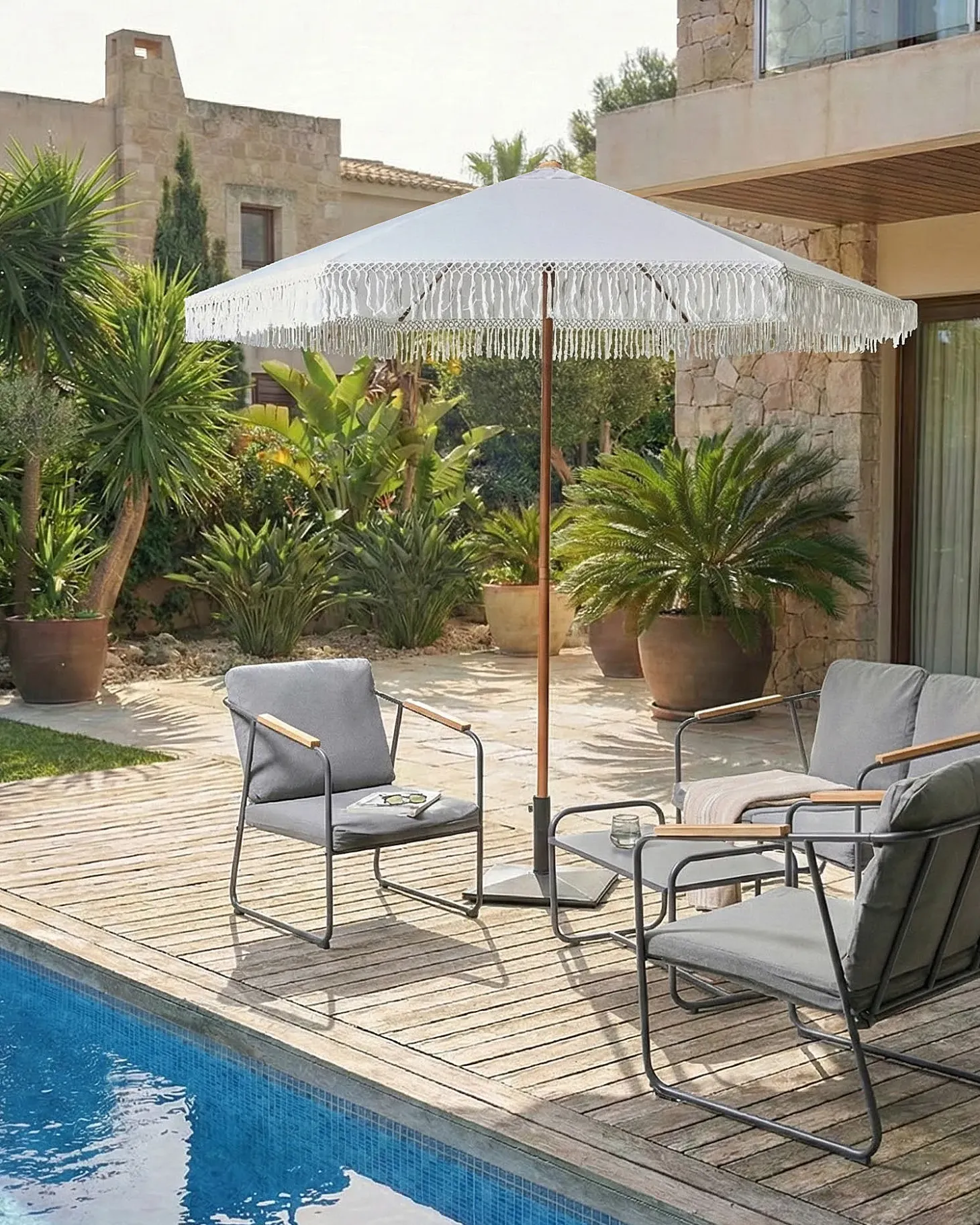 Parasol ogrodowy 258 cm MURASA Biały