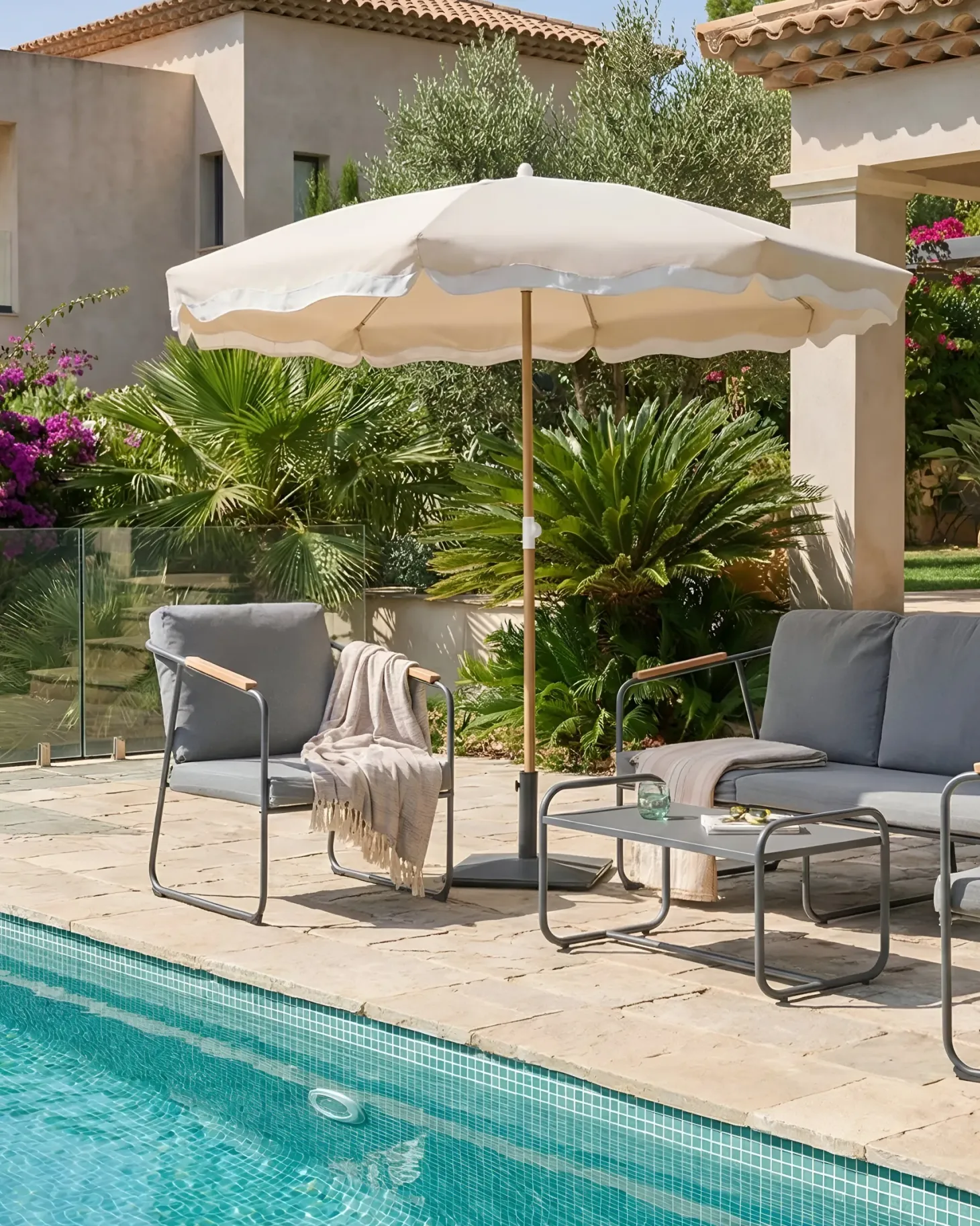 Parasol ogrodowy 232 cm SESTRIERE Beżowy