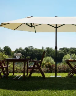 Parasol ogrodowy 460 cm SIBILLA Beżowy