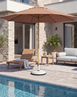 Parasol ogrodowy 270 cm TOSCANA Brązowy