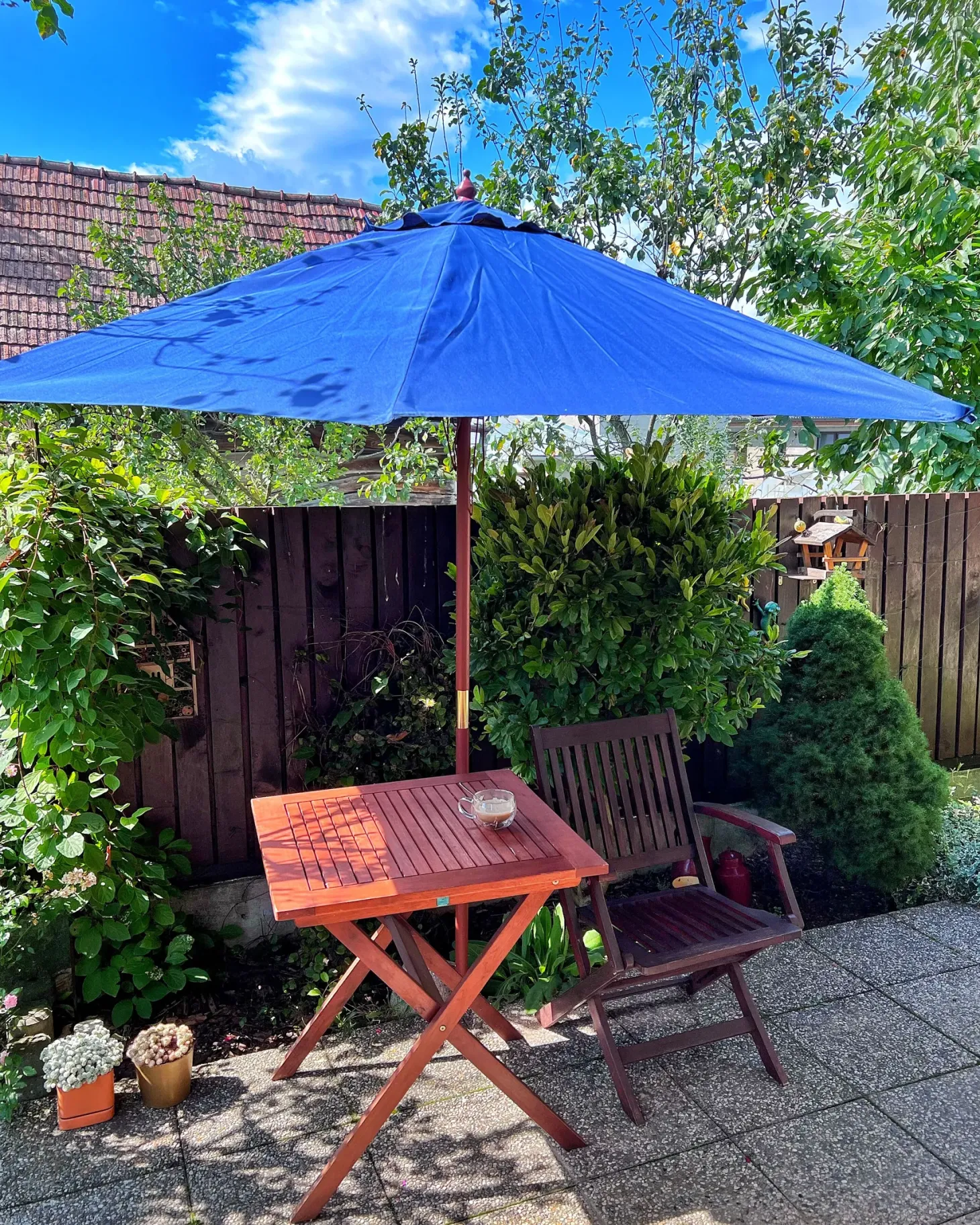 Parasol ogrodowy 270 cm TOSCANA Granatowy