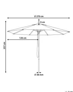 Parasol ogrodowy 270 cm TOSCANA Zielony