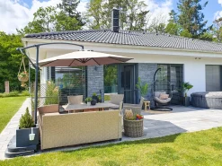 Parasol ogrodowy na wysięgniku 300 cm RAVENNA Piaskowy