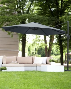 Parasol ogrodowy na wysięgniku 300 cm SAVONA Ciemnoszary Szary