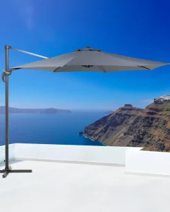Parasol ogrodowy na wysięgniku 300 cm SAVONA Ciemnoszary Szary