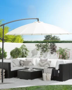 Parasol ogrodowy na wysięgniku 268 cm CALABRIA II Jasnobeżowy