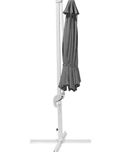 Parasol ogrodowy na wysięgniku 300 cm SAVONA Ciemnoszary Szary