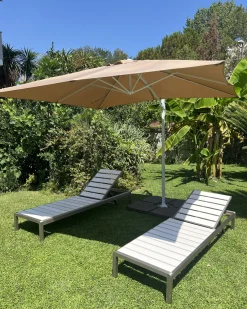 Parasol ogrodowy na wysięgniku 250 cm MONZA Piaskowy