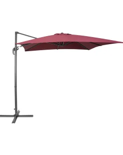 Parasol ogrodowy na wysięgniku 250 cm MONZA Burgundowy