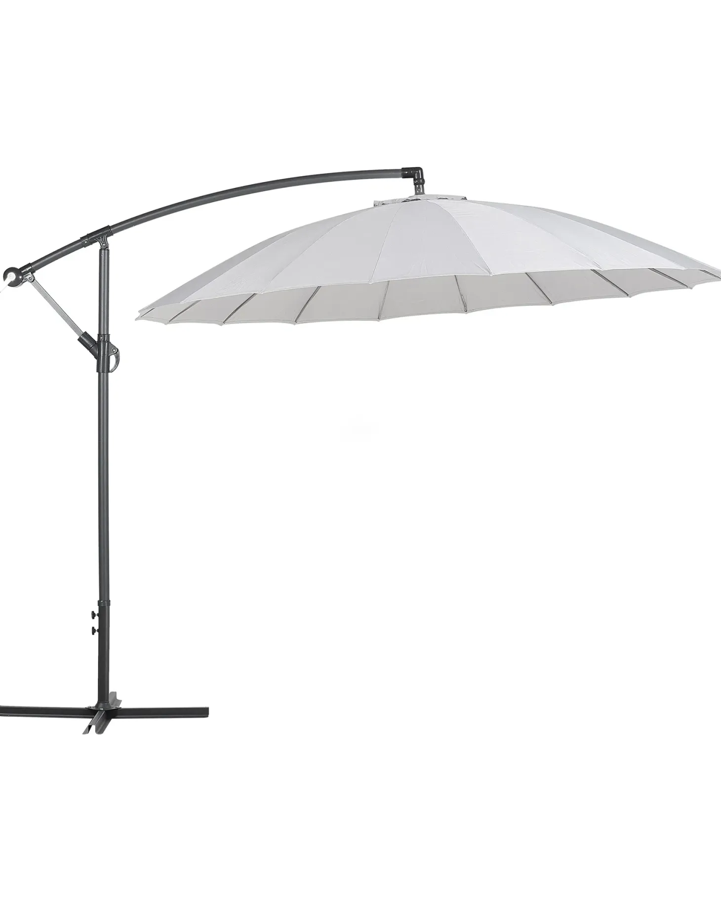 Parasol ogrodowy na wysięgniku 268 cm CALABRIA II Jasnoszary
