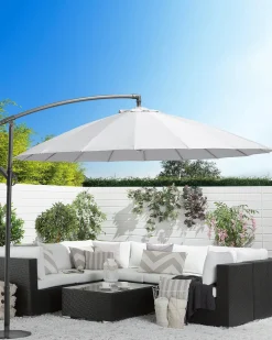 Parasol ogrodowy na wysięgniku 268 cm CALABRIA II Jasnoszary