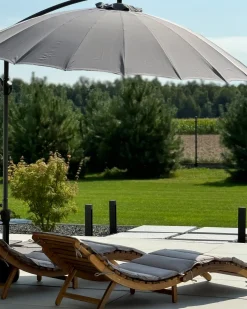 Parasol ogrodowy na wysięgniku 268 cm CALABRIA II Ciemnoszary
