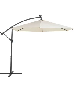 Parasol ogrodowy na wysięgniku LED 285 cm CORVAL Beżowy