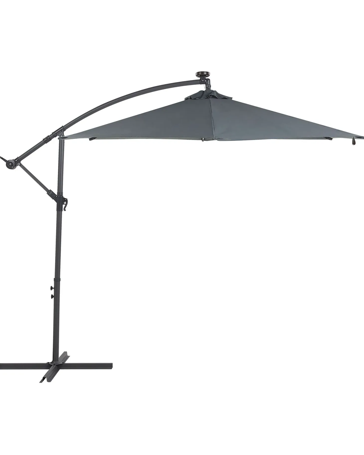 Parasol ogrodowy na wysięgniku LED 285 cm CORVAL Grafitowy