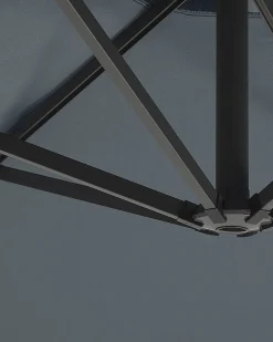 Parasol ogrodowy na wysięgniku LED 285 cm CORVAL Grafitowy