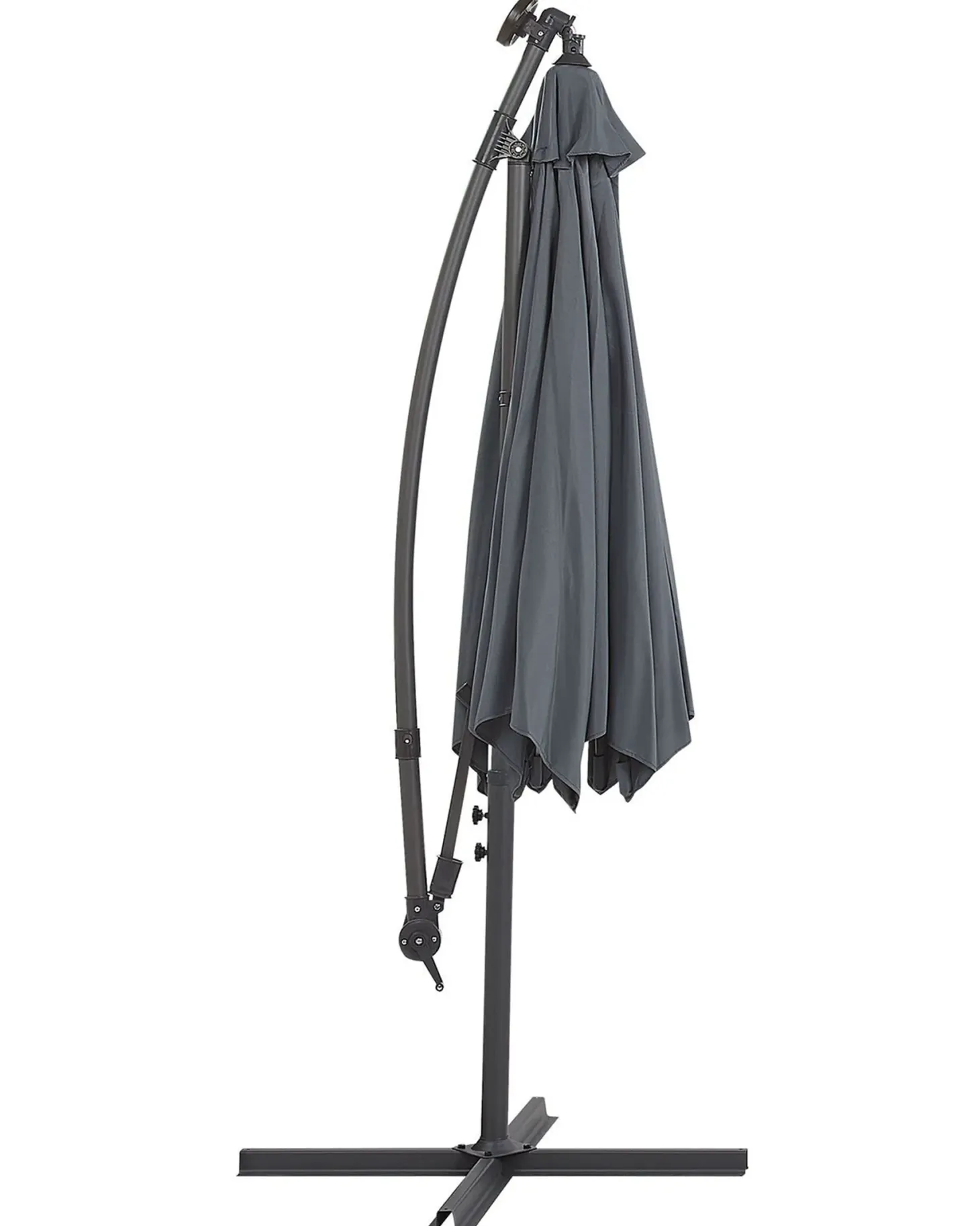 Parasol ogrodowy na wysięgniku LED 285 cm CORVAL Grafitowy