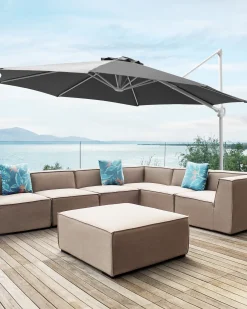 Parasol ogrodowy na wysięgniku 295 cm SAVONA II Ciemnoszary