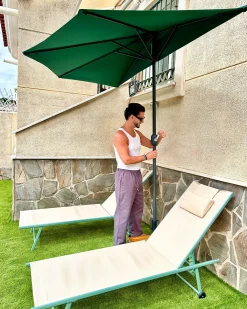 Parasol półokrągły 270 cm GALATI Zielony