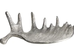 Patera dekoracyjna Poroże CARTHAGE Metal Srebrny