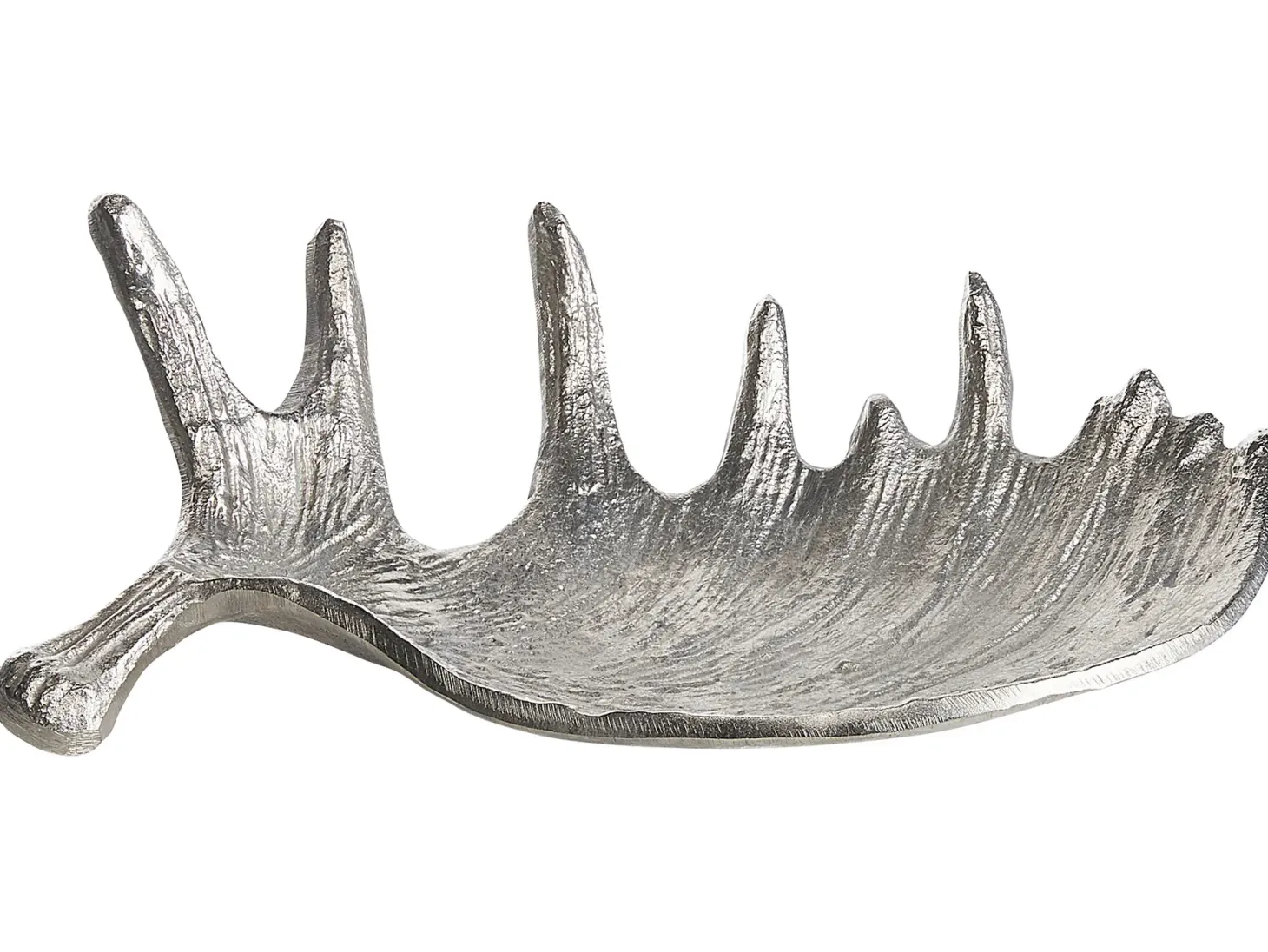 Patera dekoracyjna Poroże CARTHAGE Metal Srebrny