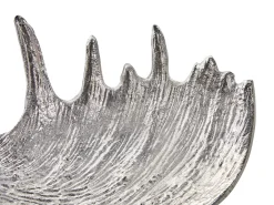 Patera dekoracyjna Poroże CARTHAGE Metal Srebrny