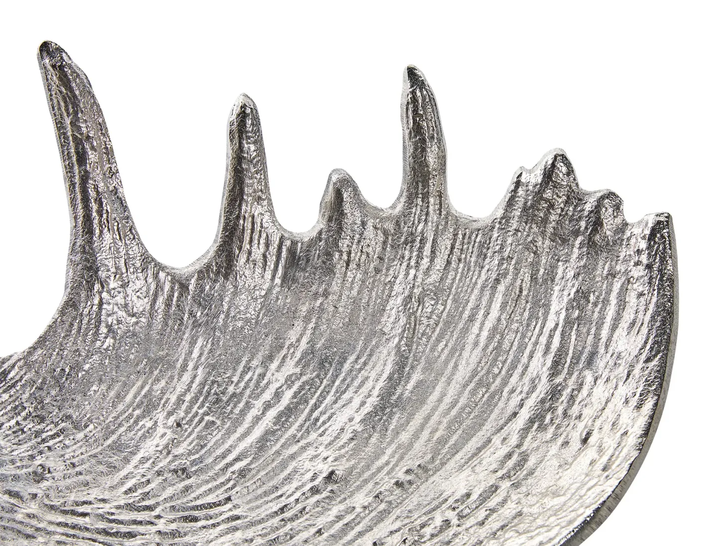 Patera dekoracyjna Poroże CARTHAGE Metal Srebrny