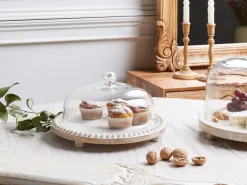 Patera na ciasto DENDERA Drewno mango Jasnobrązowy