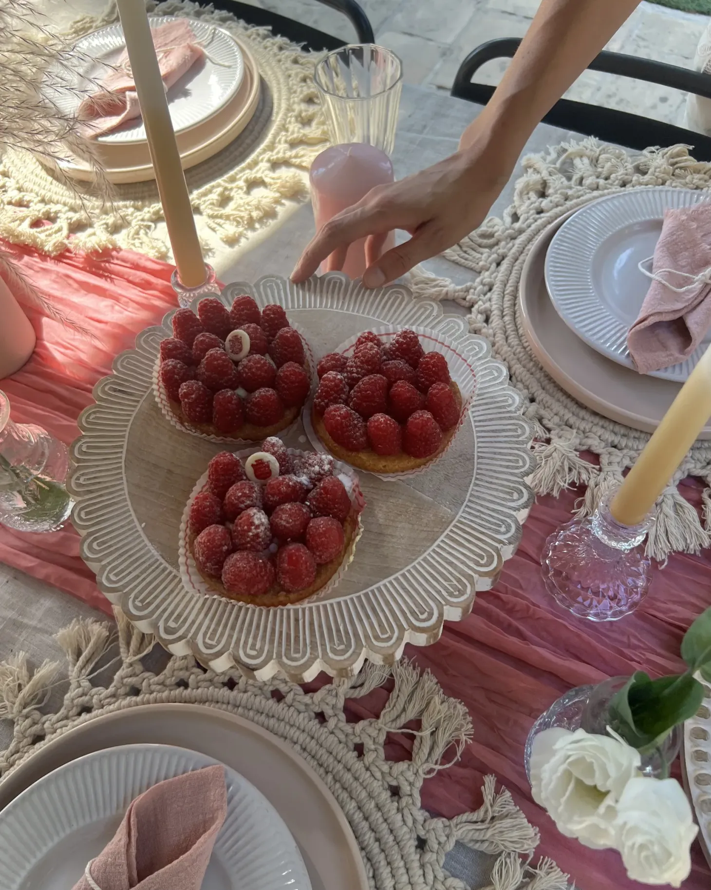 Patera na ciasto MEMFIS Drewno mango Jasnobrązowy