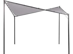 Pawilon ogrodowy AVENTINE Metal 300 cm 300 cm Szary