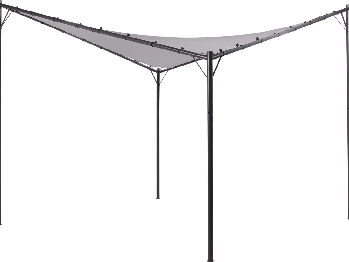 Pawilon ogrodowy AVENTINE Metal 300 cm 300 cm Szary