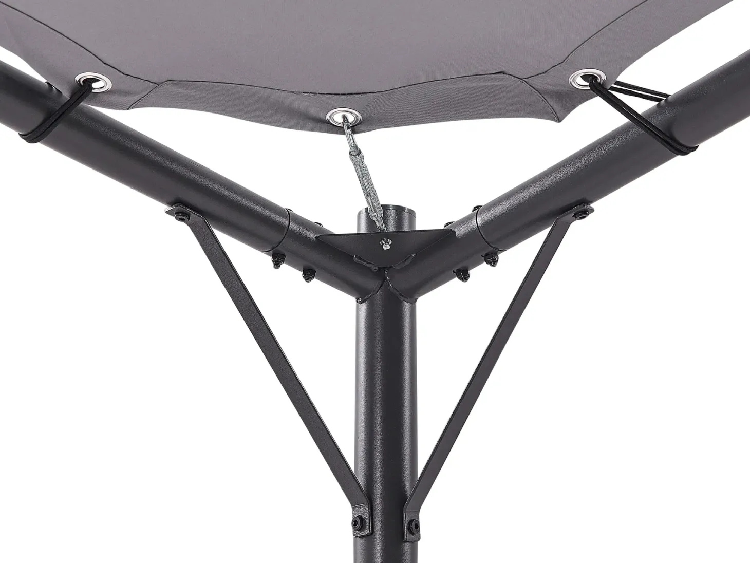 Pawilon ogrodowy AVENTINE Metal 300 cm 300 cm Szary