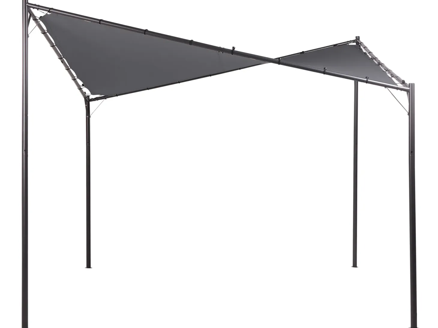 Pawilon ogrodowy AVENTINE Metal 300 cm 300 cm Ciemnoszary