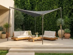 Pawilon ogrodowy AVENTINE Metal 300 cm 300 cm Ciemnoszary