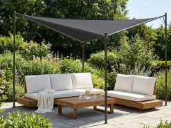 Pawilon ogrodowy AVENTINE Metal 300 cm 300 cm Ciemnoszary